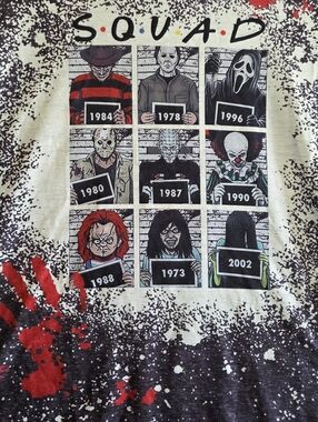 Horror Icons Squad Graphic Tee - Multicolor